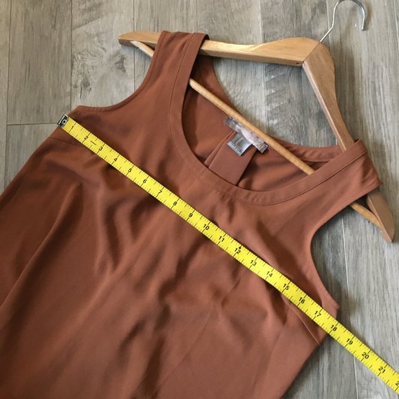 NWOT Flowy Boho Chestnut Brown High Low Dress - Picture 11 of 16